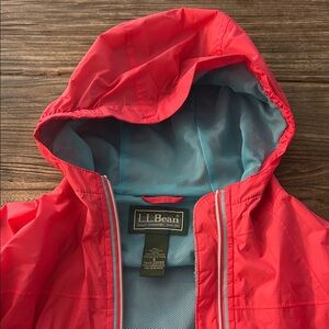 L.L. Bean Pink Kids Raincoat Hooded Jacket